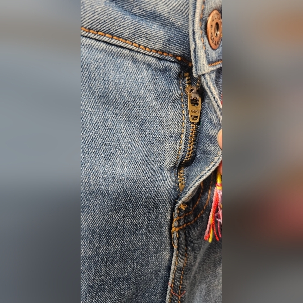 Lucky Brand Girls Zoe Skinny Medium Wash Denim Jean Adjustable Waist Size 12 - Picture 5 of 16